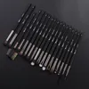 Narzędzia do makijażu beili luksus czarny 10-19pcs makijaż oka pędzle naturalne kozie włosy cień do powiek eyeliner makijaż pędzel Brochas maquillaje 231020