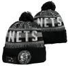 Men's Caps Basketball Hats Nets Beanie All 32 Teams Knitted Cuffed Pom Brooklyn Beanies Striped Sideline Wool Warm USA College Sport Knit Hats Cap for Women A0