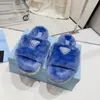 Ull tofflor inverterade triangel kaster pälsglas fluffiga platt tofflor skrapar ullskor fårskinn vinter plysch casual kvinnor utanför skor criss-cross sandal 35-40