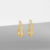 Boucles d'oreilles Punk géométriques, épingle de sûreté pour femmes, tendance, couleur or/argent, trombone en métal, petit bijoux cadeau, 2023