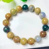 Link Bracelets Natural Ocean Jasper Bracelet Crystal Healing Stone Stretch Polychrome Gemstone For Women Birthday Present Lover Gift 1pcs