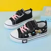 Flat Shoes Children's Spring Canvas Shoes Cartoon Graffiti Casual For Girls Comfort Fashion Kids Tennis Sneakers 231019