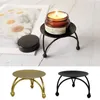 Candle Holders Iron Black Gold Plated Pillar Metal Candlestick Plate For Wedding Party Festival Holder Art Gift Home Decor