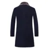 Men's Jackets Stylish Men Business Jacket Washable Warm Overcoat Plush Collar Turndown Buttons Windbreaker Keep 231020