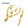 Earrings & Necklace Luxury Women Dubai 24k Gold Color Jewelry Sets India Ethiopia African Bride Wedding Gifts Ring Bracelet255H