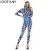 Sexy Elastic Bodysuit Halloween Cosplay Stage Costume Leopard 3d Printed Playsuit Fiess Women Gym Sport Bodycon Jumpsuits 2023