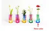 Vases 4PCS Modern Rainbow Pillar Bud Acrylic Vase Table Glass Luxury Decorative Crystal Flower Container Nordic Room Home Decor 231019