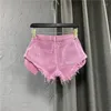 Shorts pour femmes Denim pour femmes 2023 Summer Street Y2K Spicy Girls Rose Lavé Vêtements d'extérieur A-Line Glands Ultra Sho