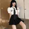 Kleidung Sets 2023 Japanische Schuluniform Sailor JK Mädchen Marine Zweiteilige Set Cheerleading Cosplay