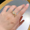 14K Gold Water Drop Lab Diamond Ring 100% Real 925 Sterling Silver Party Wedding Band Rings for Women Bridal Engagement Jewelry