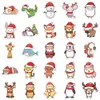 50 datorer Holiday Party Christmas Kids Stickers för skateboardbil Kylskåp Hjälm iPad Bicycle Phone Motorcykel PS4 Bok PVC DIY DECALS Toys Decor