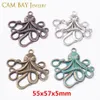 20pcs 55 57 mm 4 kolory Ald Octopus Antique Charms Brąz Metal Wisianty Urok na DIY Naszyjnik Bransoletki Biżuteria Making Handma2630