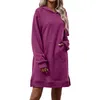 Robes décontractées Couleur unie pour femmes Mode d'été pour femmes Petite femme Col en V profond Imprimé Bandage Party Wear