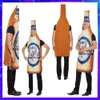 Cosplay rolig vuxen öldräkt unisex svamp whisky rom flaskspel klänning födelsedagsfest halloween jumpsuit festival purim cosplay