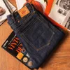 Jeans da uomo Jeans tornado rossi affusolati Pantaloni vintage da uomo in denim con cimosa slim a gamba stretta 231020