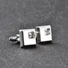 Cuff Links High Quality Fashion Male French Shirt Cufflinks Brand Cuff Buttons Square Wedding Party WhiteBlue Crystal Cuff Links Trendy 231020