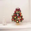 زينة عيد الميلاد 45 سم شجرة عيد الميلاد مع زخارف عيد الميلاد مضيئة 2023 مصطنعة سطح المكتب ديكور ديكور جديد