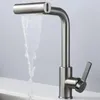 Keukenkranen YCRAYS 4-modus zwarte kraan grijs uittrekbare watervalstroomsproeier hoofdgootsteenmengkraan geborsteld nikkel waterkraanaccessoires 231019