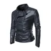 Lederjacke Herren Herbst Winter Vintage Motorrad Revers wasserdichte Stufenjacken für Herren