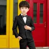 Clothing Sets Flower Boys Formal Coat Pants Tie 3Pcs Suit Kids White Baptism Wedding Party Costume Children Performance Ceremony Costume Dress J231020