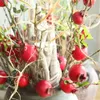 Other Event Party Supplies 6 Heads Artificial Plant Pomegranate Fake Flower 96CM DIY Home Wedding Christmas Decoration Foam Berry Pography Props 231019