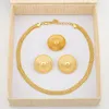 Necklace Earrings Set Trend Gold Plated And With Ring For Party Clip Chain Gift Box Weddings