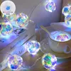 Christmas Decorations Rose Flower Balls Led String Lights for Home Laser Dream Colorful Ball Festival Party Wedding 231019