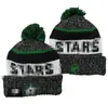 Men's Caps Hockey ball Hats Stars Beanie All 32 Teams Knitted Cuffed Pom Kraken Beanies Striped Sideline Wool Warm USA College Sport Knit hats Cap For Women a