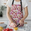Aprons Macarons And Strawberries Apron Kitchen Home Cooking Baking Waist Bib for Woman Cleaning Items 231019