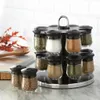 Storage Holders Racks Duke 16Jar Hanging Spice Rack with PreFilled Glass Jars and Free Refills Kitchen Items Accessories 231019