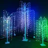 Christmas Decorations 121521M RGB Lighted Willow Tree Decoration 18 Color Timer Remote Artificial String Fairy Light 231019