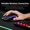 Muizen Oplaadbare draadloze en USB-bekabelde muis Ergonomische gamingmuizen 8 knoppen RGB-achtergrondverlichting 4000 DPI voor laptopcomputer Pro Gamer 231020