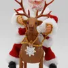 Christmas Decorations 2020 New Electric Music Toys Doll Climbing Ladder Chimney Doll Shake Hip Shaking Head Skydiving Santa Claus Christmas Decor Gift x1020