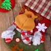 Décorations de Noël 32 / 19cm Socking pour la fête de l'année Décoration de Noël Sacs cadeaux Arbre Pendentif Noel Santa Claus Elk Sac de bonbons Décor à la maison