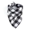 Vêtements pour chiens Pet Saliva Serviette Triangle Coton Plaid Écharpe Chat Bandeau