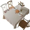 Tkanina stołowa nordycka gładka poliestrowa lniana obrus mąki prosta imitacja bambusowa węzeł prania kwadratowy pokrowca jadalnia 231020
