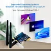 Wi-Fi Finders 6E Intel AX210 PCIe Wi-Fi Card 2 4G 5G 6 ГГц 5374 Мбит/с Беспроводные сетевые карты PCI Express Bluetooth 5 3 Адаптер Wi-Fi для ПК 231019