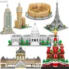 Blöcke Stadtarchitektur Freiheitsstatue Big Ben Micro-Bausteinpaar London Konstruktionsspielzeug R231020