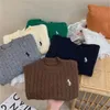 Autumn Winter Kids Baby Knitwear Sweater Fashion Boy Girls Outerwear Coat Brodery Pullover Sweaters Barn kläder