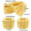 Havlu Yıkama Yüz Kafa Bantları Kadınlar Bilek Spa Mercan Polar Saç Bantları Kumba Su Geçirmez Emici Bilek Bantları Aksesuarlar Set Winte