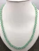 Kedjor Fashion Natural 8mm ljusgrön Aventurine Jade Gemstone Round Beads Halsband