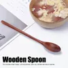 Coffee Scoops 5PCS Wooden Spoon With Handle Soup For Barbecue Camping Party Home KitchenPaint Color