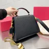 Ostrich Handbag Purse Flap Crossbody Bag Genuine Leather Golden Hardware Fashion Letters Internal Zipper Pocket Women Shoulder Bags 21cm