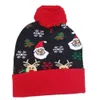 Chapeau de Noël à la mode pour enfants et adultes, boule de laine tricotée en Jacquard, bonhomme de neige, chapeau en laine d'élan, pull du père noël, chapeau froid