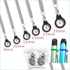 Accessoires 20mm en acier inoxydable lanière avec anneaux clips collier corde fumer livraison directe maison jardin articles ménagers Dhu9E