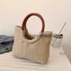 Totes Summer Straw Top Handle Bag Beach Totes Woven Shopping Bag 2023 Design Crossbody Bags for Simple Female Shoulder Bagsstylishyslbags