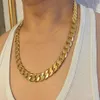 Heavy Classic mens 18k real yellow solid gold chain necklace 23 6inch 10mm234h