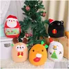 Série d'oreillers du père noël, joyeux noël, jouets en peluche d'élan mignons, cadeaux pour enfants Dhx8H