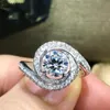 choucong warping Promise Ring 925 sterling Silver 1ct Diamond Engagement Wedding Band Rings For Women men Jewelry287d