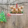 Decorazioni natalizie Personalizzate Famiglia di cervi Albero di Natale Ornamento Ciondolo 2023 Simpatici renne Artigianato Natale gentile x1020